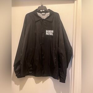 Border Patrol Black Windbreaker Jacket